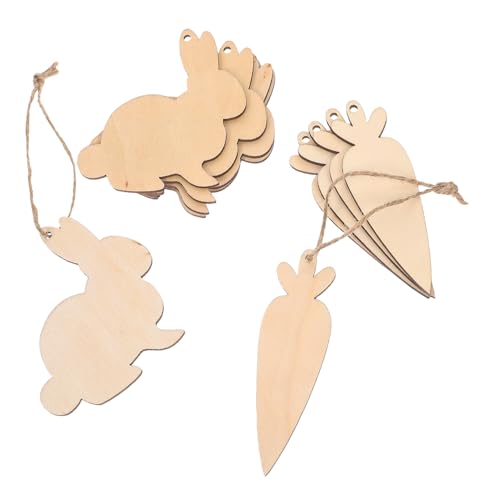 Luxshiny 1 Satz Osterhasen und Karotten Holzanhänger Diy Bastel Tags Unfertige Holzornamente für Kreative Frühlingsdekoration mit Schnur Teiliges Hasen Karotten Luxshiny 1 Satz Osterhasen und Karotten Holzanhänger Diy Bastel Tags Unfertige Holzornamente für Kreative Frühlingsdekoration mit Schnur Teiliges Hasen Karotten von Luxshiny
