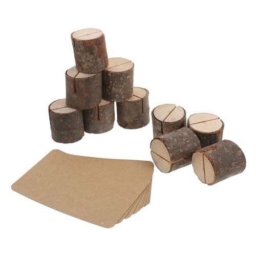 Luxshiny 1 Satz Rustikalen Holz Tischkartenhaltern für Hochzeiten Partys und Geschäftstreffen Kleine Holzstämme mit Karten für Kreative Tischdekorationen und Fotoanzeigen Luxshiny 1 Satz Rustikalen Holz Tischkartenhaltern für Hochzeiten Partys und Geschäftstreffen Kleine Holzstämme mit Karten für Kreative Tischdekorationen und Fotoanzeigen von Luxshiny