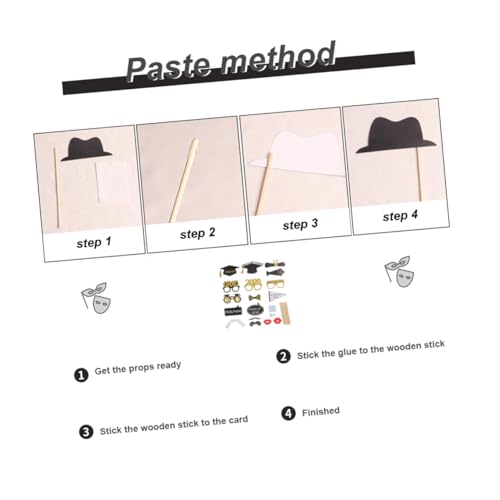 Luxshiny 1 Satz Teiliges Set Abschlussfeier Fotorequisiten Glitzernde Handheld Accessoires Kreative Partybrille Und Doktorhut Für Abschlussfeiern Und Maskerade Partys 18 Stück von Luxshiny