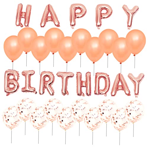 Luxshiny 1 Satz alles zum geburtstag ballon Geburtstagsdekorationen Dusche hochzeitsdeko geburtstag dekoration kit Kindergeburtstag Luftballons Aluminiumfolie Rose Gold Luxshiny 1 Satz alles zum geburtstag ballon Geburtstagsdekorationen Dusche hochzeitsdeko geburtstag dekoration kit Kindergeburtstag Luftballons Aluminiumfolie Rose Gold von Luxshiny