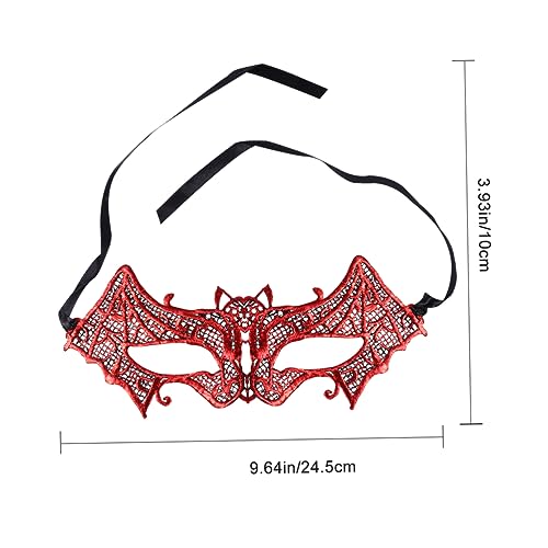 Luxshiny 1 Stück Fledermaus Maske aus Spitzenstoff Halbmaske für Halloween und Karneval für Kostümpartys und Fotogelegenheiten Bequem und Kreativ Gestaltet von Luxshiny