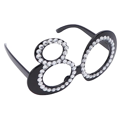 Luxshiny 1 Stück Partybrille schnell Gläser geburtstag feier party brille Rosa leuchtbrillen lustige brillen Geburtstagsbrillen Zahlenbrille prop Party-Brillen-Requisiten von Luxshiny