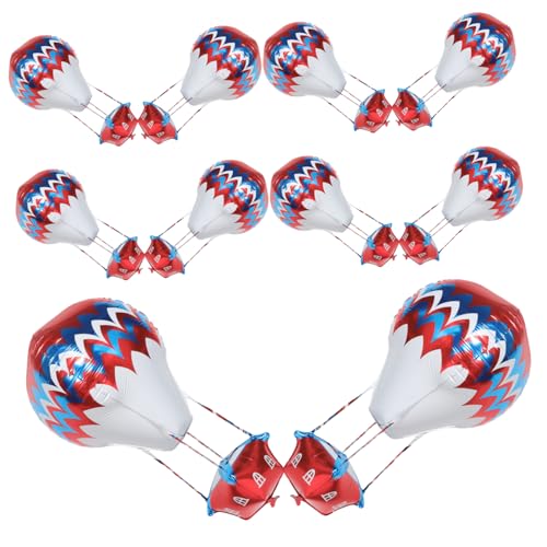 Luxshiny 10 Stück Aluminium Folienballons Hot Air Balloon Form Große Auffällige Party Dekoration für Geburtstagsfeiern und Feste Leicht und Einfach zu Handhaben für Hochzeiten und von Luxshiny