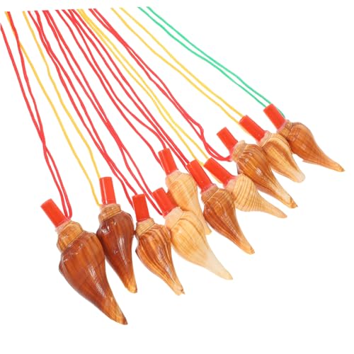 Luxshiny 10 Stück Conch Pfeifen Musikalische Meeresschnecken Spielzeuge für Lustige Partytröten für Feste und Geburtstagsfeiern Geschenkset mit Natürlichem Design Zufällige Zufällige Farbe von Luxshiny
