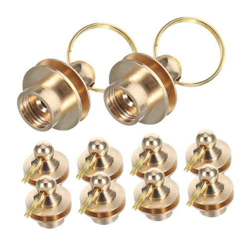 Luxshiny 10 Stück Hebezeuge Schnurendkappenverschluss Kürbisse zum Basteln Armbandverschlüsse Anschlüsse Verbinder zur Herstellung von DIY-Schmuck Messing Golden von Luxshiny