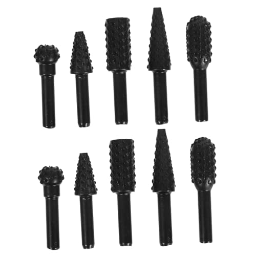 Luxshiny 10 Stück Holzbearbeitungsdatei Schnitzwerkzeuge Mühle Zubehör Polierkopf für die Holzbearbeitung Gravierbohrer Rotationsfeile Holzschnitzwerkzeug Stahl Black Luxshiny 10 Stück Holzbearbeitungsdatei Schnitzwerkzeuge Mühle Zubehör Polierkopf für die Holzbearbeitung Gravierbohrer Rotationsfeile Holzschnitzwerkzeug Stahl Black von Luxshiny