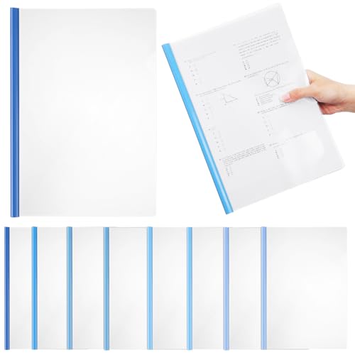 Luxshiny 10 Stück Klare Präsentationsmappen mit Schiebemechanismus Kapazität für Schule Büro und Zuhause Stilvolles Design von Luxshiny