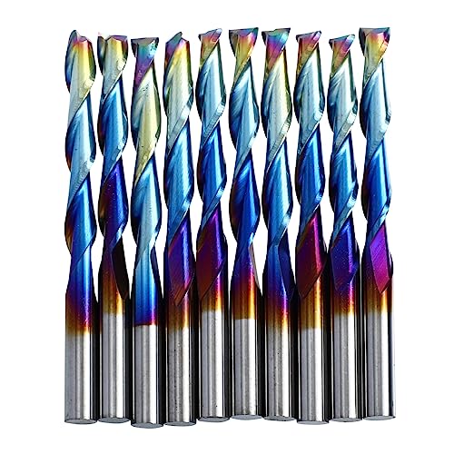 Luxshiny 10 Stück Kugelkopf Fräser Robuste Cnc Fräswerkzeuge aus Hartmetall für Präzises Gravieren und Holzverarbeitung Hohe Haltbarkeit und Schneidleistung von Luxshiny