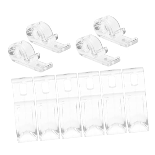 Luxshiny 10 Stück Vorhang Fixierungshaken für und Vorhangketten Einfach zu Installierende und Abnehmbare Gardinenhaken und Langlebig Transparentes Design für von Luxshiny