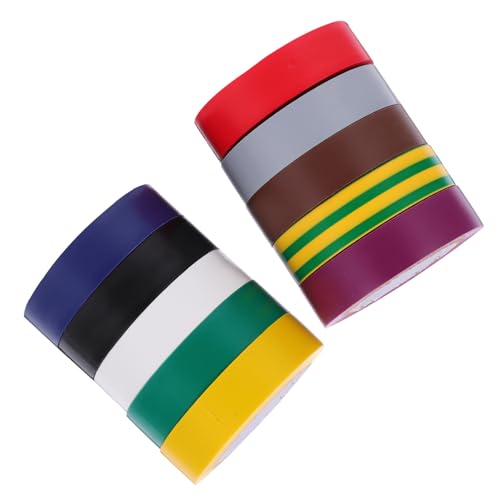 Luxshiny 10Rollen Isolierband Multifunktionales Elektrisches Klebeband Farben für Kabelbündelung und Reparaturen Selbstklebend und Langlebig von Luxshiny