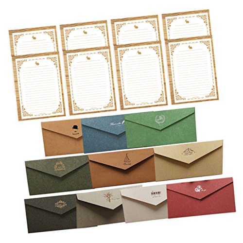 Luxshiny 10Sätze Einladungskarten mit Umschlägen Teiliges aus Verschiedenen Farbvarianten und Passendem Schreibpapier für Dankeskarten und Einladungen Leicht und Handlich von Luxshiny