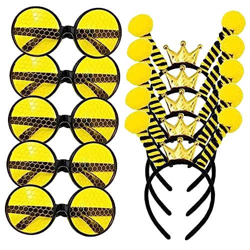 Luxshiny 10Stücke Teiliges Bienen Kostüm mit Sonnenbrille und Haarband Lustige Cosplay Requisiten für Halloween Karneval und Geburtstagsfeiern Langlebig und Wiederverwendbar Luxshiny 10Stücke Teiliges Bienen Kostüm mit Sonnenbrille und Haarband Lustige Cosplay Requisiten für Halloween Karneval und Geburtstagsfeiern Langlebig und Wiederverwendbar von Luxshiny