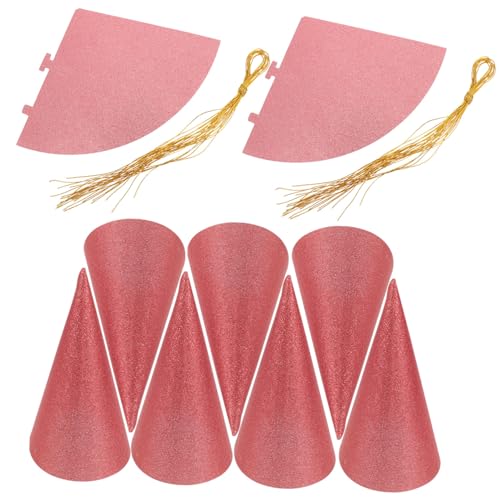 Luxshiny 12 Stück Geburtstagshut funkeln Kindergeburtstagsmützen Dekorate Partyhut Form Partyhüte Geburtstagshüte Kinderpartyhüte Kegelhüte Partyhüte Plastik Rosa Zufällige Farbe von Luxshiny