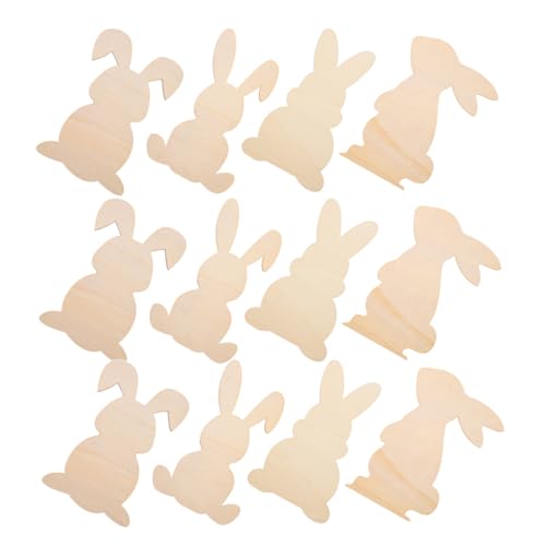 Luxshiny 12 Stück Hasenanhänger aus Holz Hasen-Bastelarbeiten für unfertiger Holzhase Ostern-DIY-Dekoration Holzhasenausschnitt Ostern Wandkunst hölzern Khaki Luxshiny 12 Stück Hasenanhänger aus Holz Hasen-Bastelarbeiten für unfertiger Holzhase Ostern-DIY-Dekoration Holzhasenausschnitt Ostern Wandkunst hölzern Khaki von Luxshiny