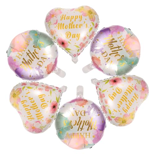 Luxshiny 12 Stück Herzförmige Folienballons für Muttertag Blumen Wasserfarben Design Dekoration für Festlichkeiten und Partys Luxshiny 12 Stück Herzförmige Folienballons für Muttertag Blumen Wasserfarben Design Dekoration für Festlichkeiten und Partys von Luxshiny