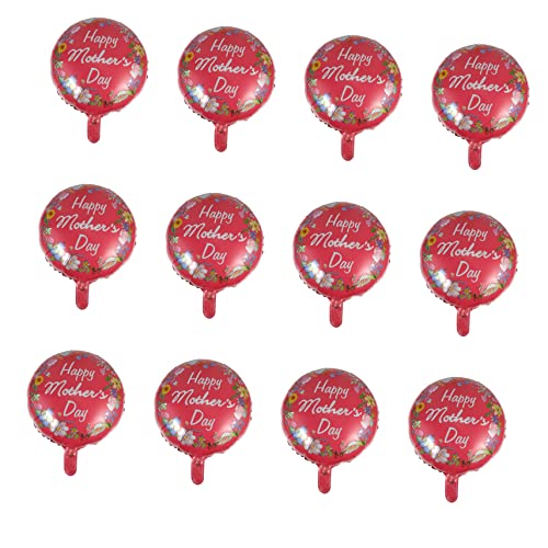 Luxshiny 12 Stück Muttertag Folienballons Kranz Luftballons für Muttertagsparty Dekorationen Langlebig und Auffällig Partybedarf für Festliche von Luxshiny