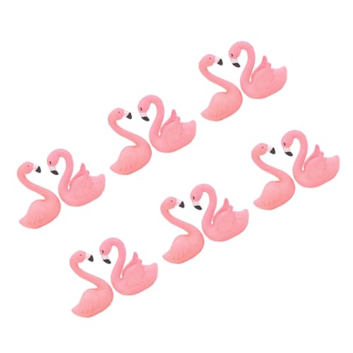 Luxshiny 12 Stück Teiliges Flamingo Cake Decor Adorable Flamingo Figuren für Party und Tischdekoration mit Offenen Flügeln mit Geschlossenen Flügeln für Geburtstagsfeiern und Gartendeko von Luxshiny