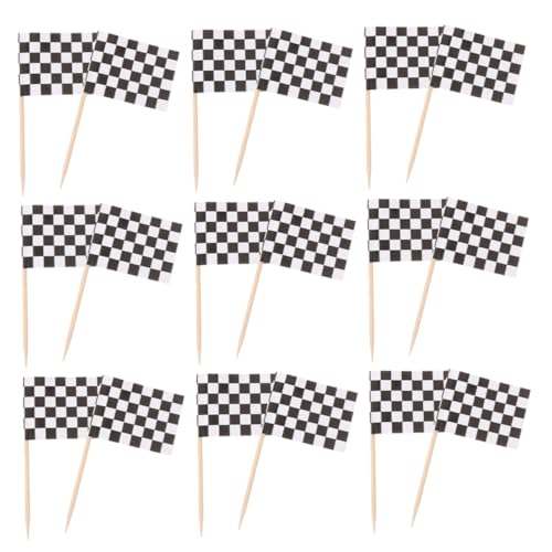 Luxshiny 120 Stück Checkered Racing Flag Zahnstocher Cupcake Toppers aus Papier und Holz Partydekoration für Rennmotto Shower Geburtstag Vielseitig für Snacks und Getränke Geeignet Luxshiny 120 Stück Checkered Racing Flag Zahnstocher Cupcake Toppers aus Papier und Holz Partydekoration für Rennmotto Shower Geburtstag Vielseitig für Snacks und Getränke Geeignet von Luxshiny