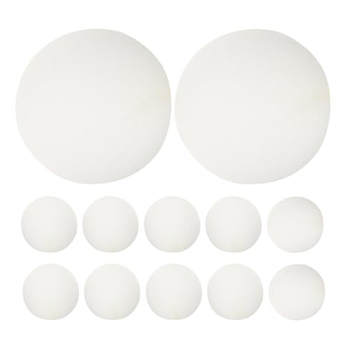 Luxshiny 15 Stück Weiße Schaumstoff Clownnasen Karnevalsaccessoires für Halloween und Kostümpartys für DIY Projekte und Vielseitige Dekorationen von Luxshiny