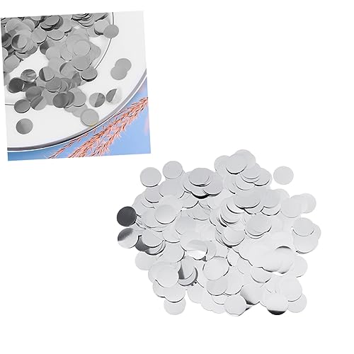 Luxshiny 1Packung Rundes Aluminiumfolie Konfetti Silbernes Tischkonfetti für Partydekoration Ballonfüller und Festliche Anlässe für Hochzeiten Geburtstagsfeiern und Weihnachten von Luxshiny
