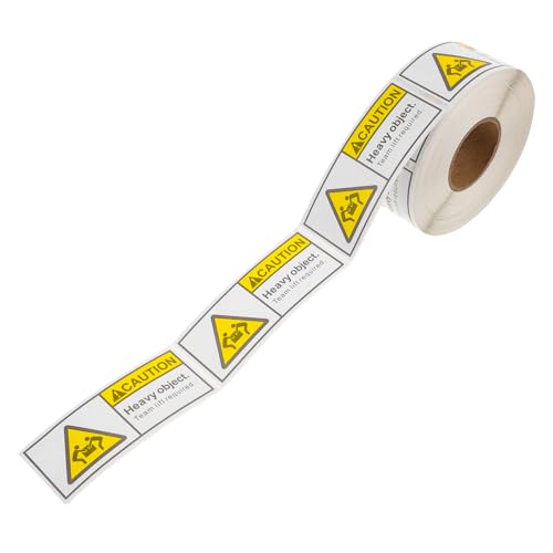 Luxshiny 1Rolle Vorsicht Schwere Aufkleber für Versand Team Lift Etiketten Selbstklebend pro Rolle für Sichere Verpackung Lagerverwaltung Zuverlässige von Luxshiny