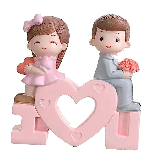 Luxshiny 1Stück Figur aus Harz Kuchendekoration Romantische Tortenornamente für Valentinstag Handgefertigt Langlebig Luxshiny 1Stück Figur aus Harz Kuchendekoration Romantische Tortenornamente für Valentinstag Handgefertigt Langlebig von Luxshiny