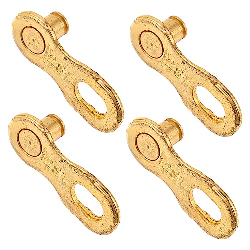 Luxshiny 2 Paare Fahrradkettenschnalle Mini Teile Fahrradkettenverbinder Kettenverbinder aus Stahl Fahrradketten-Stahlschnalle Fahrradkettengelenkschnallen Golden von Luxshiny