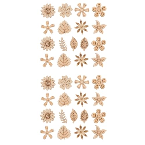 Luxshiny 2 Sätze Holz Zum Basteln Malerei Unvollendet Pflanzen Scheibe Geäst Kunsthandwerk Aus Holz Holzschmuck Für Das Kunsthandwerk Diy Liefert Hölzern Beige 100 Stück * 2 von Luxshiny