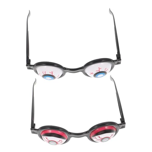 Luxshiny 2 Stück Augenball Brille Lustige Partybrillen für Halloween Karneval und Kinderfeste Gruselige Kostümzubehör Kreative Foto Requisiten von Luxshiny