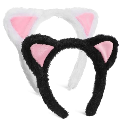 Luxshiny 2 Stück Kawaii Katzenohren Haarband Teiliges Flauschige Tierohren für Make Up Gesichtswäsche und Freizeit aus Weichem Material Damen und Themenpartys Luxshiny 2 Stück Kawaii Katzenohren Haarband Teiliges Flauschige Tierohren für Make Up Gesichtswäsche und Freizeit aus Weichem Material Damen und Themenpartys von Luxshiny