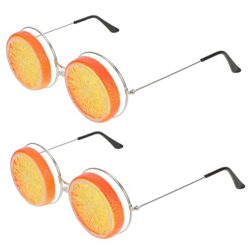 Luxshiny 2 Stück Lustige Zitronenbrille Leichte Partybrille mit Stabilem Rahmen Auffällige Cosplay Sonnenbrille für Karneval Strand und Fotorequisiten für Hochzeits und Strandpartys von Luxshiny