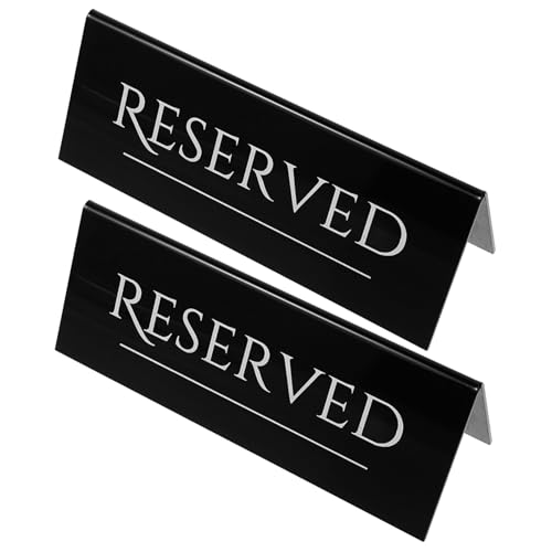 Luxshiny 2 Stück Reserviert Schilder aus Tischreservierung für Hochzeiten und Events Doppelseitige Platzkarten mit Professionellem Design Wiederverwendbar für Restaurants Luxshiny 2 Stück Reserviert Schilder aus Tischreservierung für Hochzeiten und Events Doppelseitige Platzkarten mit Professionellem Design Wiederverwendbar für Restaurants von Luxshiny