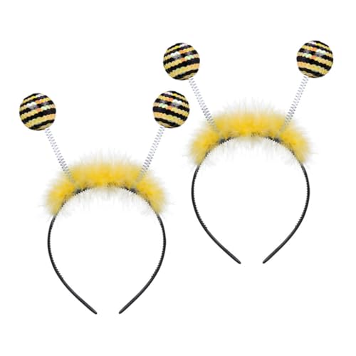 Luxshiny 2 Stück Teiliges Bienen Stirnband Verstellbar Weiche Kopfbedeckung für Mädchen Damen Lustige Party und Karneval Haaraccessoires Bequemes Kostüm Zubehör Geeignet für von Luxshiny