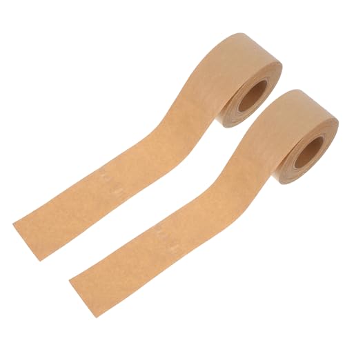Luxshiny 2 Stück Verstärktes Kraftband Klebeband Nachfüllt Paketklebeband Für Den Versand Papierklebeband Für Verpackungskartons Gummiertes Papier Packband Aus Papier Braun Kraftpapier von Luxshiny