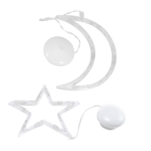 Luxshiny 2 Stücke Weihnachten LED Fensterlicht Stern Mond Fensterbild mit Saugnapf Fenster Lichterkette Weihnachtsbeleuchtung Lichtervorhang für Xmas Fenster Tür Schaufenster Deko Luxshiny 2 Stücke Weihnachten LED Fensterlicht Stern Mond Fensterbild mit Saugnapf Fenster Lichterkette Weihnachtsbeleuchtung Lichtervorhang für Xmas Fenster Tür Schaufenster Deko von Luxshiny