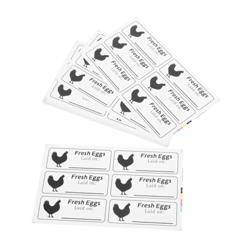 Luxshiny 20 Bögen Datumsetiketten Für Eierkartons Eier Eierdaten Eieraufkleber Eierproduktdaten Etiketten Lebensmittelbehälteretiketten Eiermalerei Aufkleber Hühnerei Stempel von Luxshiny