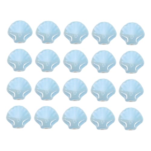 Luxshiny 20 Stück Autodekorationsperlen Accessoires Zur Herstellung Von Haarschmuck Perlen Für Schmuckhersteller Armband Diy Charms Diy -schmuckzubehör Spacer Perlen Keramik Himmelblau von Luxshiny