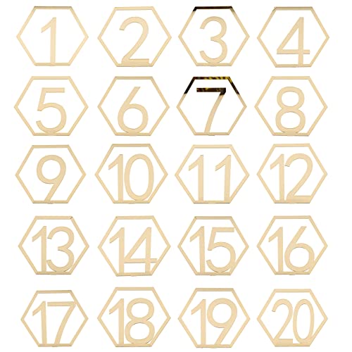 Luxshiny 20 Stück Digitale Tischkarten golden Essen Tischnummern Hochzeit Dekorationen Braut- Weiß hochzeitsdeko Hochzeitstischnummer steht Tabellenmarkierungen Empfangstischschilder Acryl Luxshiny 20 Stück Digitale Tischkarten golden Essen Tischnummern Hochzeit Dekorationen Braut- Weiß hochzeitsdeko Hochzeitstischnummer steht Tabellenmarkierungen Empfangstischschilder Acryl von Luxshiny
