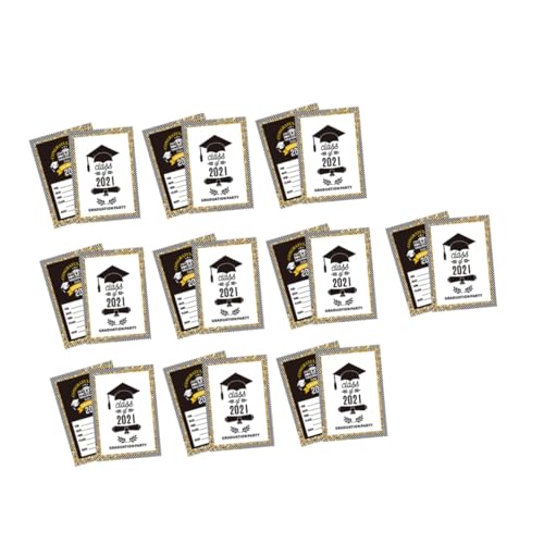 Luxshiny 20 Stück Graduationskarten Einladungskarten für Abschlussfeiern Doppelseitige Grußkarten für Graduationssaison Hochwertiges mit Elegantem Design Unvergessliche Feiern von Luxshiny