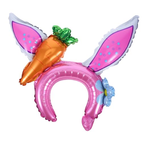Luxshiny 20 Stück Kaninchen Ballon Kopfschmuck Stirnband Party Kaninchen Kopfbedeckung Häschen Kinderohren Aufblasbarer Haarreifen Ballon Haar Accessoires Frühlingskostüm Zubehör von Luxshiny