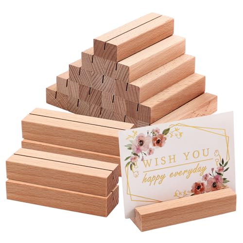 Luxshiny 20 Stück Kartenhalter Holz, Stabilkartenhalter Menükartenhalter Postkartenhalter Kartenständer Fotohalter für Hochzeiten Partys Fotos Visitenkarten Postkarten, 8.00X2.50X1.50cm Luxshiny 20 Stück Kartenhalter Holz, Stabilkartenhalter Menükartenhalter Postkartenhalter Kartenständer Fotohalter für Hochzeiten Partys Fotos Visitenkarten Postkarten, 8.00X2.50X1.50cm von Luxshiny