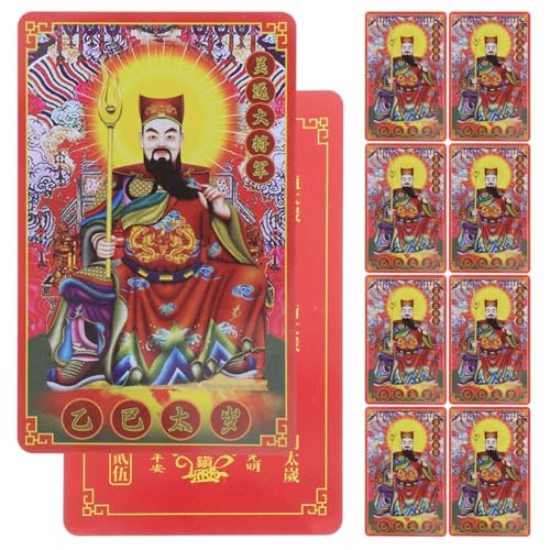 Luxshiny 20 Stück Taisui Amulettkarten Feng Shui Glücksbringer für Jahr der Schlange mit Wu Sui und für Chinesisches Neujahr von Luxshiny