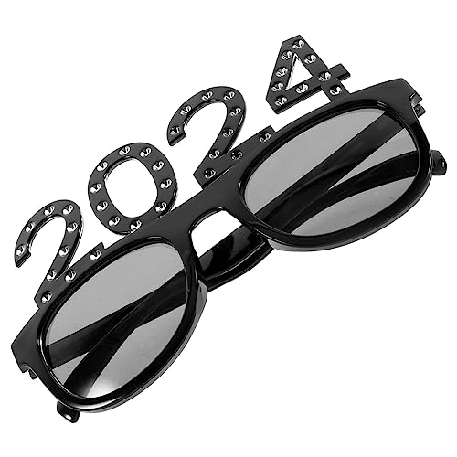 Luxshiny 2024-Brillen 2024-Glitzer-Zahlengläser Abschluss-Sonnenbrillen Brillen Neuartige Foto-Requisite 2024-Neujahrs-Partyzubehör Für Neujahrs-Partyzubehör von Luxshiny