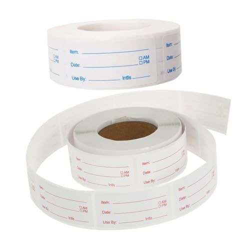 Luxshiny 2Rollen Lebensmittel Datumsaufkleber mit Etiketten pro Selbstklebend für Küche zur Beschriftung von Lebensmitteldosen Organisation Luxshiny 2Rollen Lebensmittel Datumsaufkleber mit Etiketten pro Selbstklebend für Küche zur Beschriftung von Lebensmitteldosen Organisation von Luxshiny