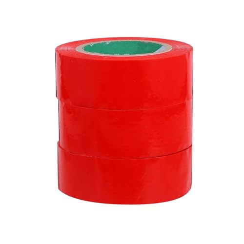 Luxshiny 3 Rollen Rotes Verpackungsband Breit und Hochwertiges Klebeband für Umzug Versand und Boxenverpackung Hohe Klebkraft und Einfache Identifikation von Luxshiny