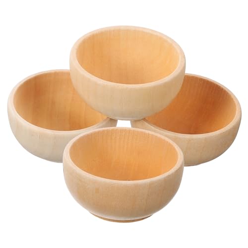 Luxshiny 3 Sätze Diy Holzschalen Set Leere Holzschalen Für Kreative Projekte Für Fantasie Und Handwerkskunst Langlebigem Holz Gefertigt 4 Stück * 3 von Luxshiny