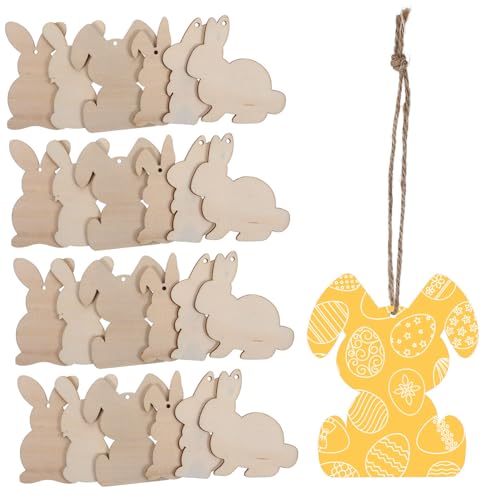 Luxshiny 3 Sätze Unvollendete Holz Hasenform Schnittholz für Ostern Diy Holzscheiben für Bastelarbeiten Dekorationen für Osterfeiern mit Schnüren Luxshiny 3 Sätze Unvollendete Holz Hasenform Schnittholz für Ostern Diy Holzscheiben für Bastelarbeiten Dekorationen für Osterfeiern mit Schnüren von Luxshiny