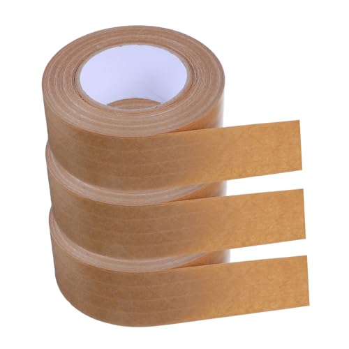 Luxshiny 3 Stück Geripptes Papierband Kartonverschlussband Starkes Kartonverschlussband Manipulationssicheres Band Papierverpackungsband Braunes Versandband Wasseraktiviertes Luxshiny 3 Stück Geripptes Papierband Kartonverschlussband Starkes Kartonverschlussband Manipulationssicheres Band Papierverpackungsband Braunes Versandband Wasseraktiviertes von Luxshiny