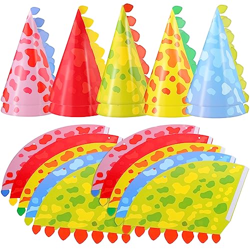 Luxshiny 30 Stück Dinosaurier-Geburtstagshüte Geburtstagsparty-Kegelhüte Dinosaurier-Motto-Partyzubehör Für Jungen Und Mädchen Geburtstagsparty-Bevorzugungen Dekorationen von Luxshiny