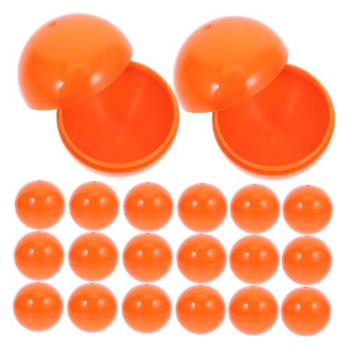 Luxshiny 30 Stück Lotteriekugel Glückskugel glücklicher Ball Hohle Tombolakugeln Gewinnspielkugeln Hohlkugeln aus Kunststoff PVC Orange von Luxshiny